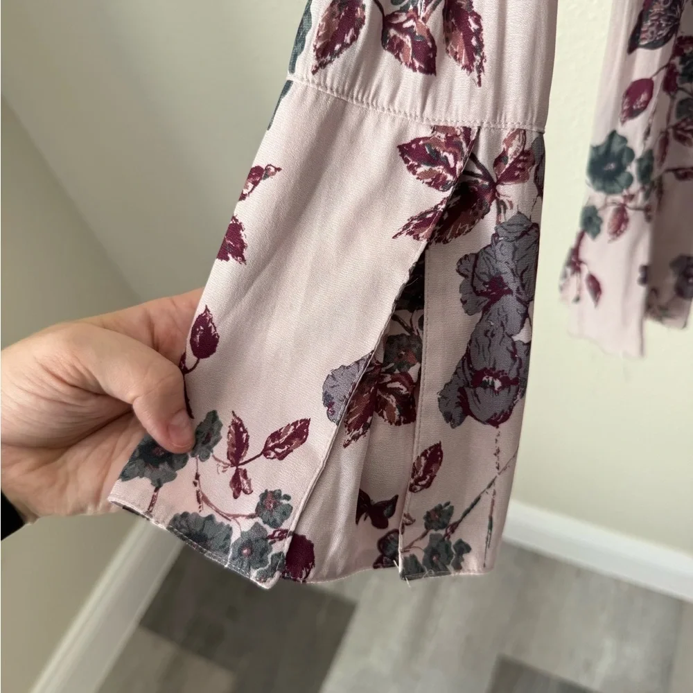 Free People Pebble Crepe So Fine Smocked Tunic Top Size XS